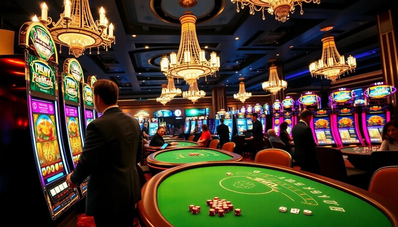 Player enjoying a pragmatic slot game in a luxurious casino atmosphere