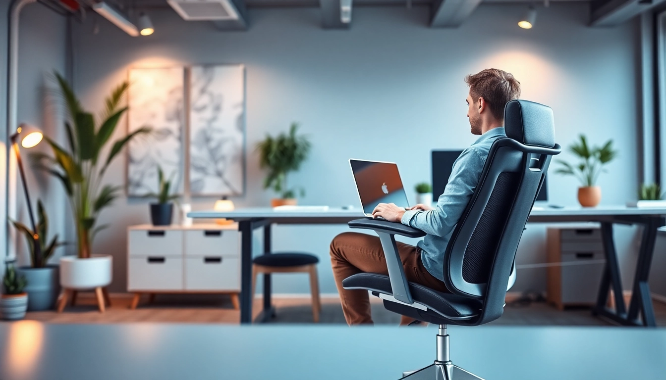 Enhance posture support with a stylish ergonomic chair in an office setting.
