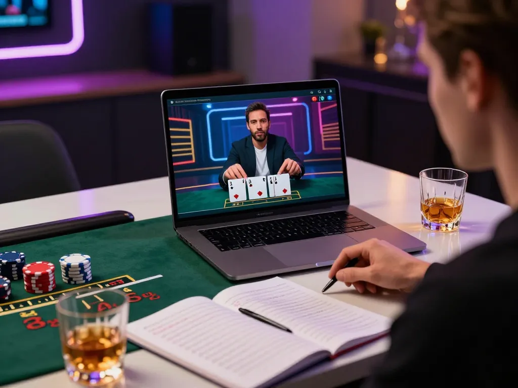 Engage in strategic gameplay at f8bet while enjoying live dealer blackjack with a modern, stylish setup.