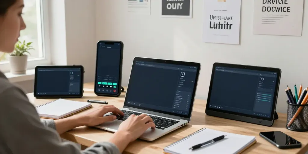 Calculator Online in a cozy workspace with a laptop and stationery supplies.