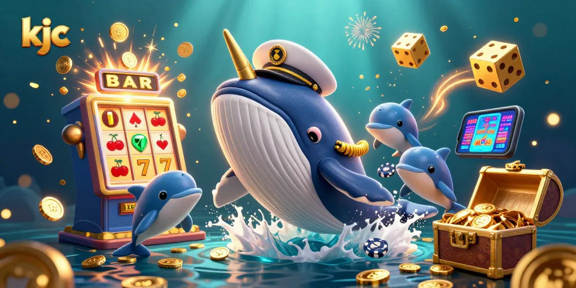 Experience the thrilling kjc jackpot explosion surrounded by playful sea creatures and casino elements.
