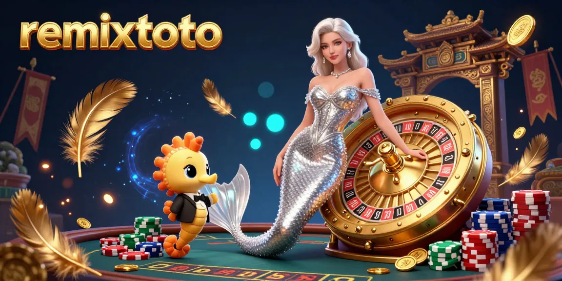 Experience the excitement of remixtoto with our vibrant casino illustration showcasing a glamorous roulette scene full of charm.