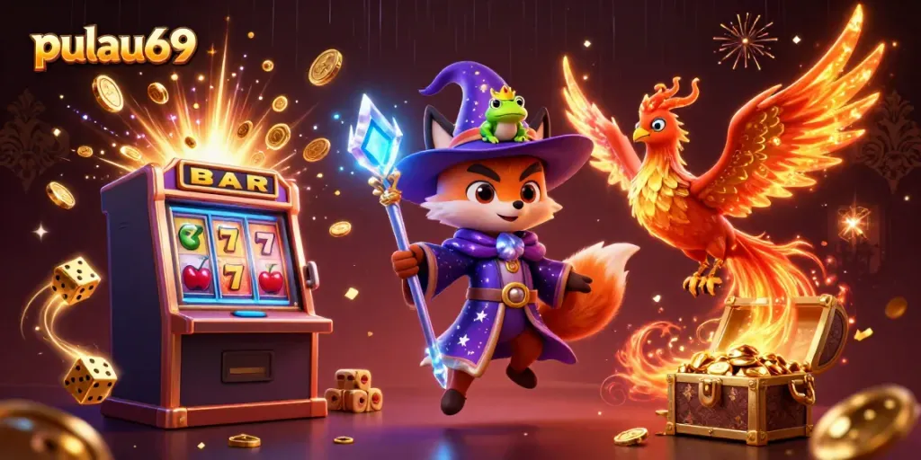 Experience the thrill of winning at pulau69 with a dazzling casino fantasy featuring magical elements.