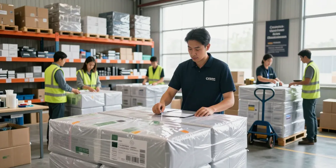 Efficient rokok88 slot login packaging process in a warehouse environment.