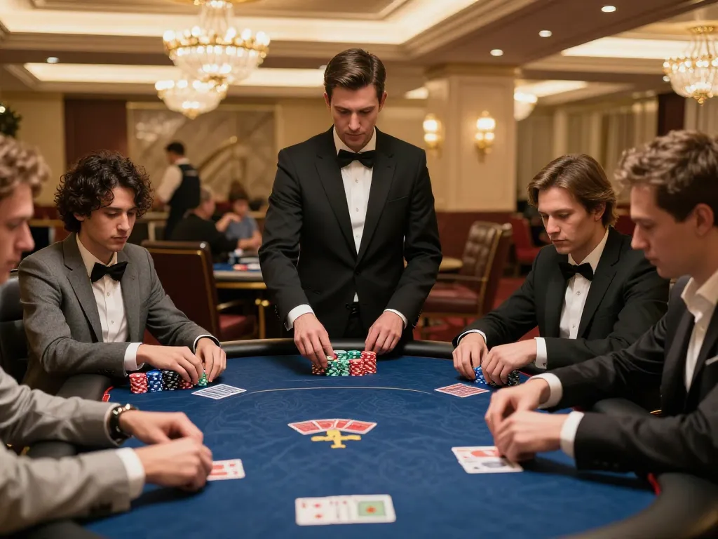 Exciting moment at fb88's poker table with players engaged in a high-stakes game