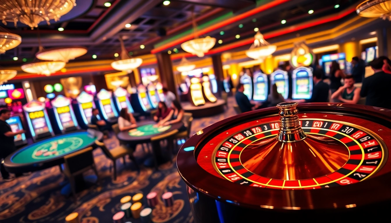 Experience the excitement of 222bd casino with vibrant roulette and popular slot machines.