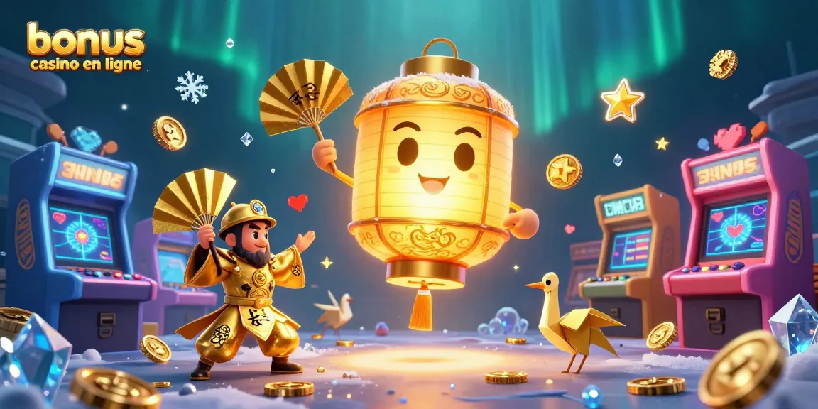 Bonus casino en ligne avec des esprits lanternes et des guerriers de papier dans un casino dynamique.