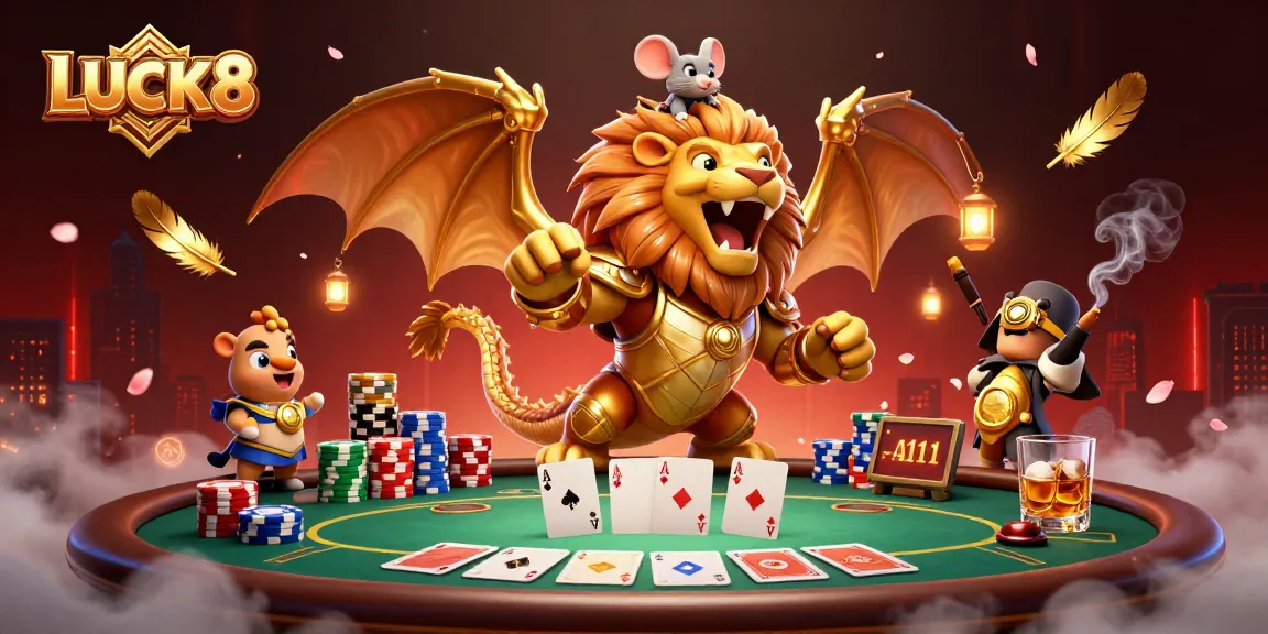 Enhance your wins with LUCK8 while enjoying thrilling poker action in a vivid 3D scene.