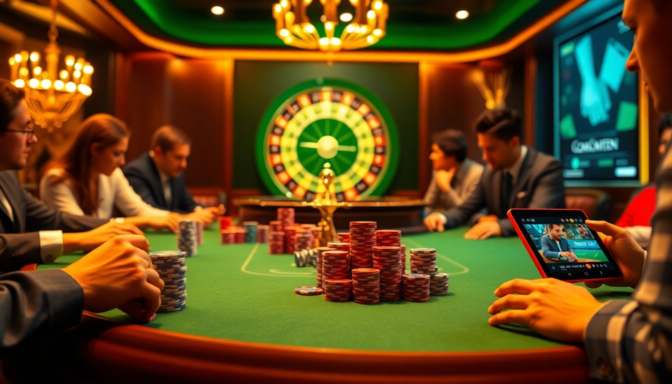 Engage with Okwin’s thrilling online casino games featuring luxury poker tables and vibrant roulette wheels.