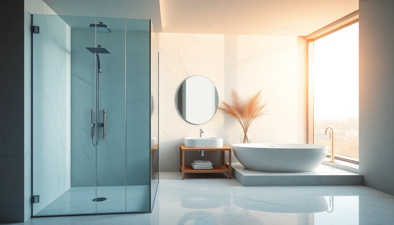 Experience the beauty of elegant showers au in a luxurious modern bathroom design.
