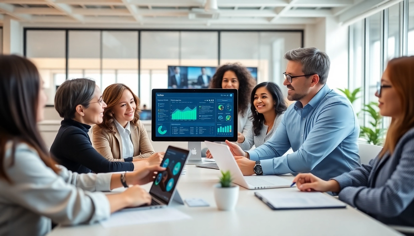 Showcasing an assistant for enterprise in a collaborative office, enhancing productivity with digital tools.