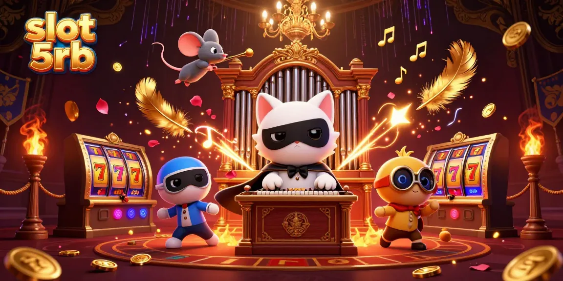 Experience the thrill of slot 5rb with colorful casino elements and whimsical characters.