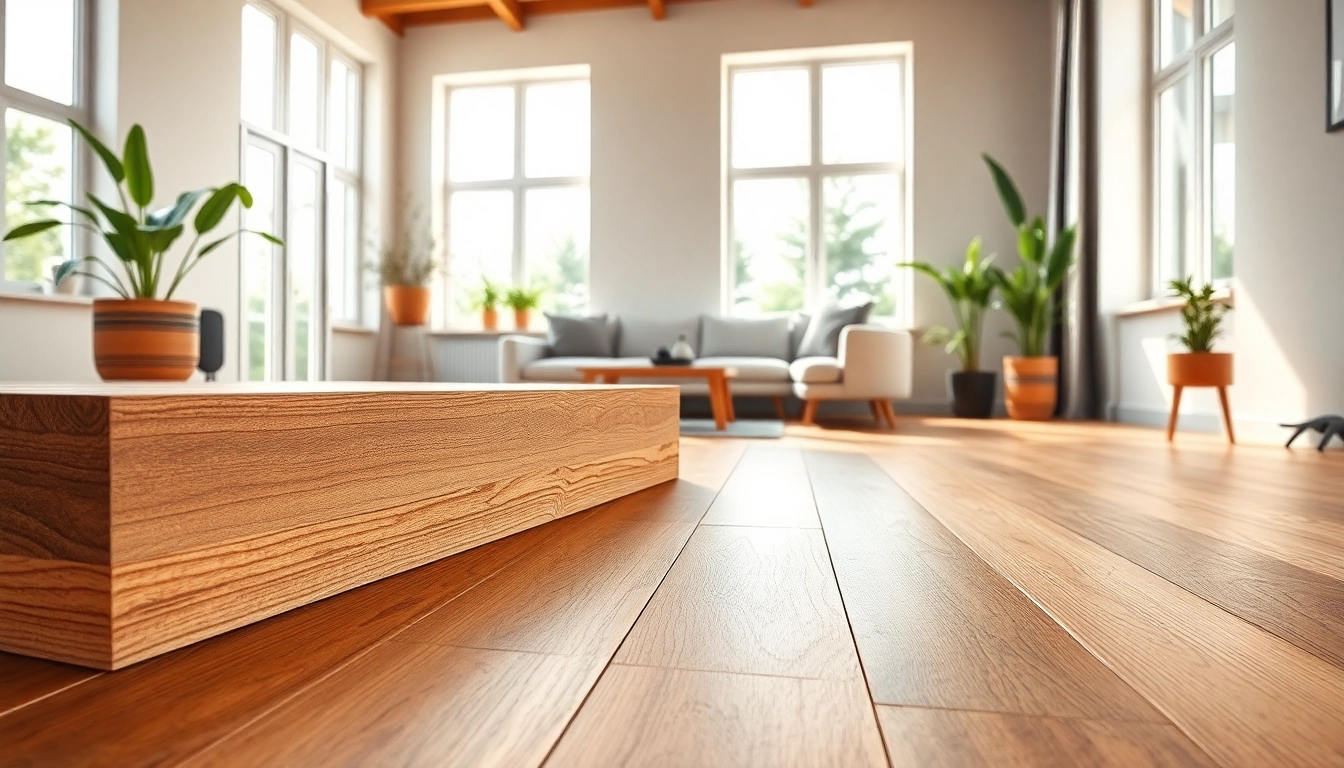 Showcase of waterproof vinyl flooring highlighting its smooth texture in a modern living room.