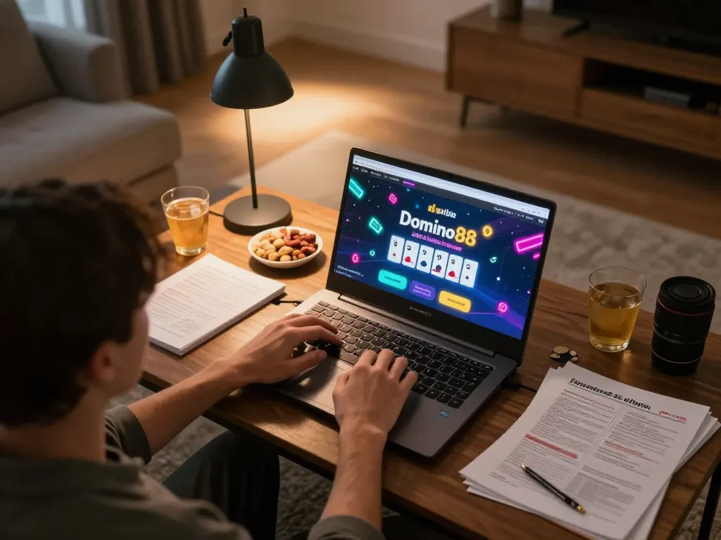 Engage with the domino88 link alternatif platform through exciting online poker gameplay at home.