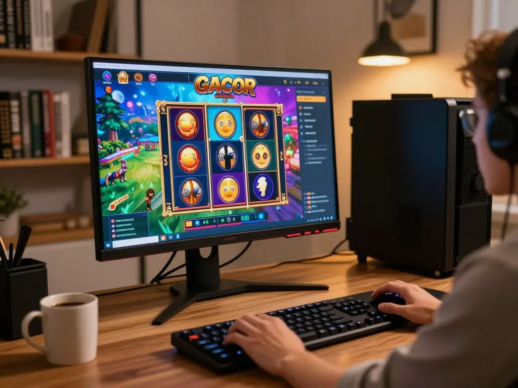 Engaging gameplay on slot gacor online interface showcasing vibrant graphics and player interaction