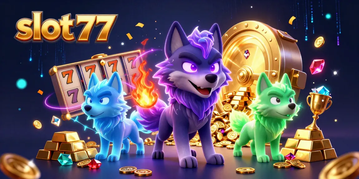 Experience thrilling slot 77 action with glowing wolf leaders, treasure vaults, and jackpot thrills.
