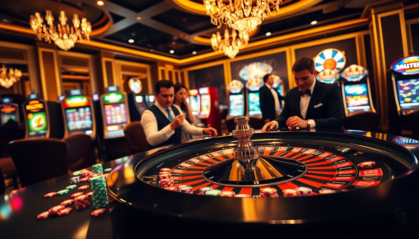 Experience the thrill of roulette and poker with EE 88 in a luxurious casino setting.