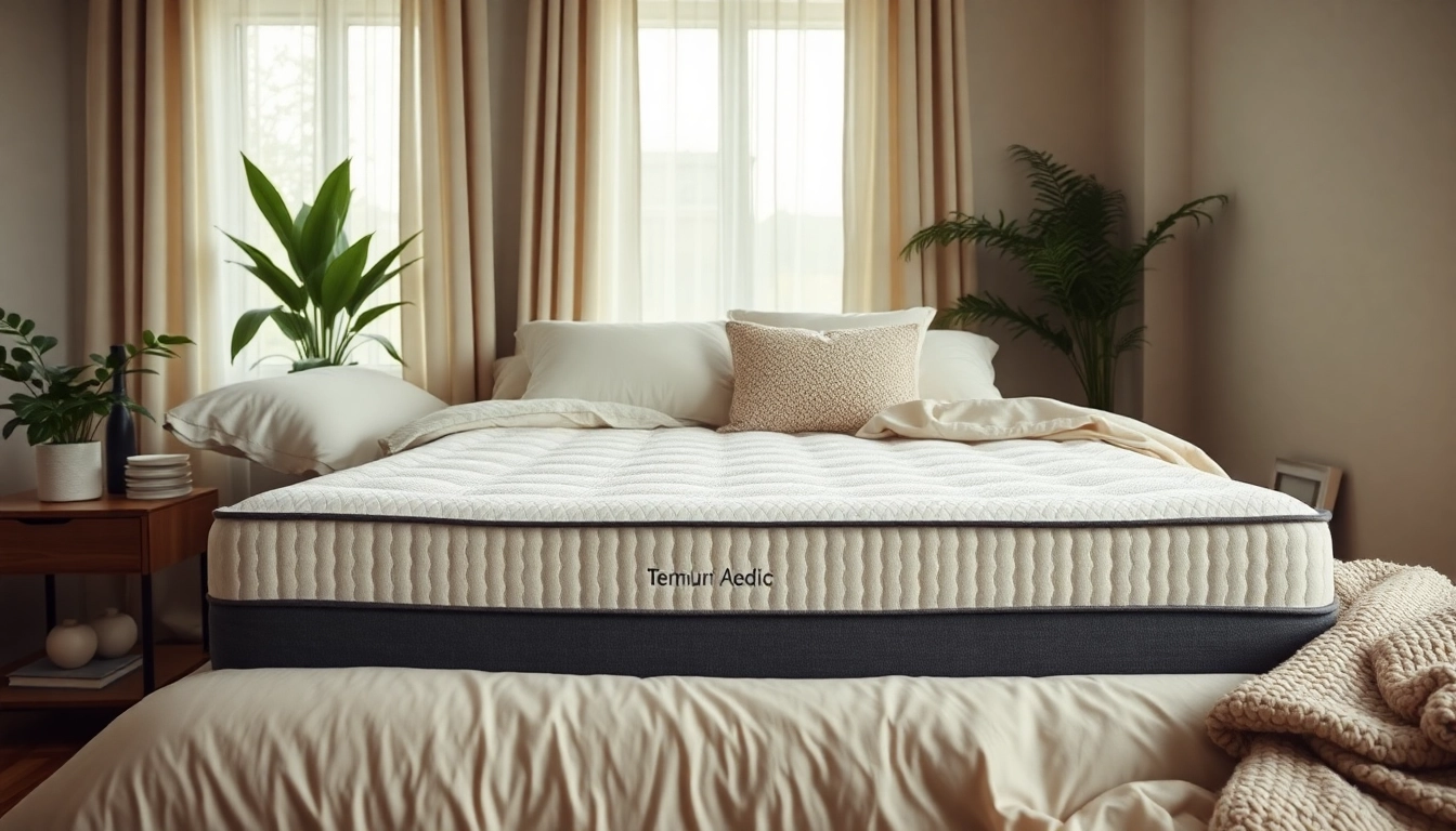 Experience restful sleep on the tempur pedic adapt mattress with expertly layered bedding.