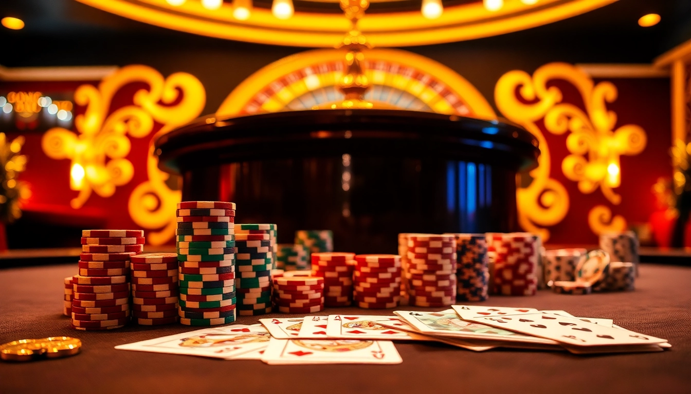 Gamblers placing bets at SODO casino's exciting poker table with vibrant colors.