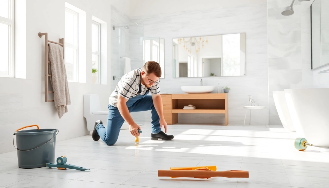 Skilled bathroom renovation contractors near me transforming a modern space with expert renovations.