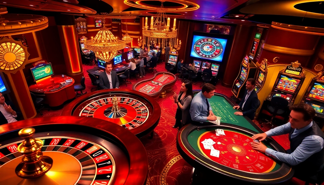 Experience the thrill of rr88com with players at a vibrant casino gaming table.