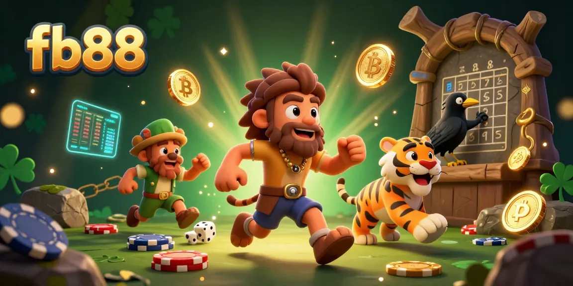 Engage with fb88's lively casino experience featuring playful characters and vibrant gaming elements.