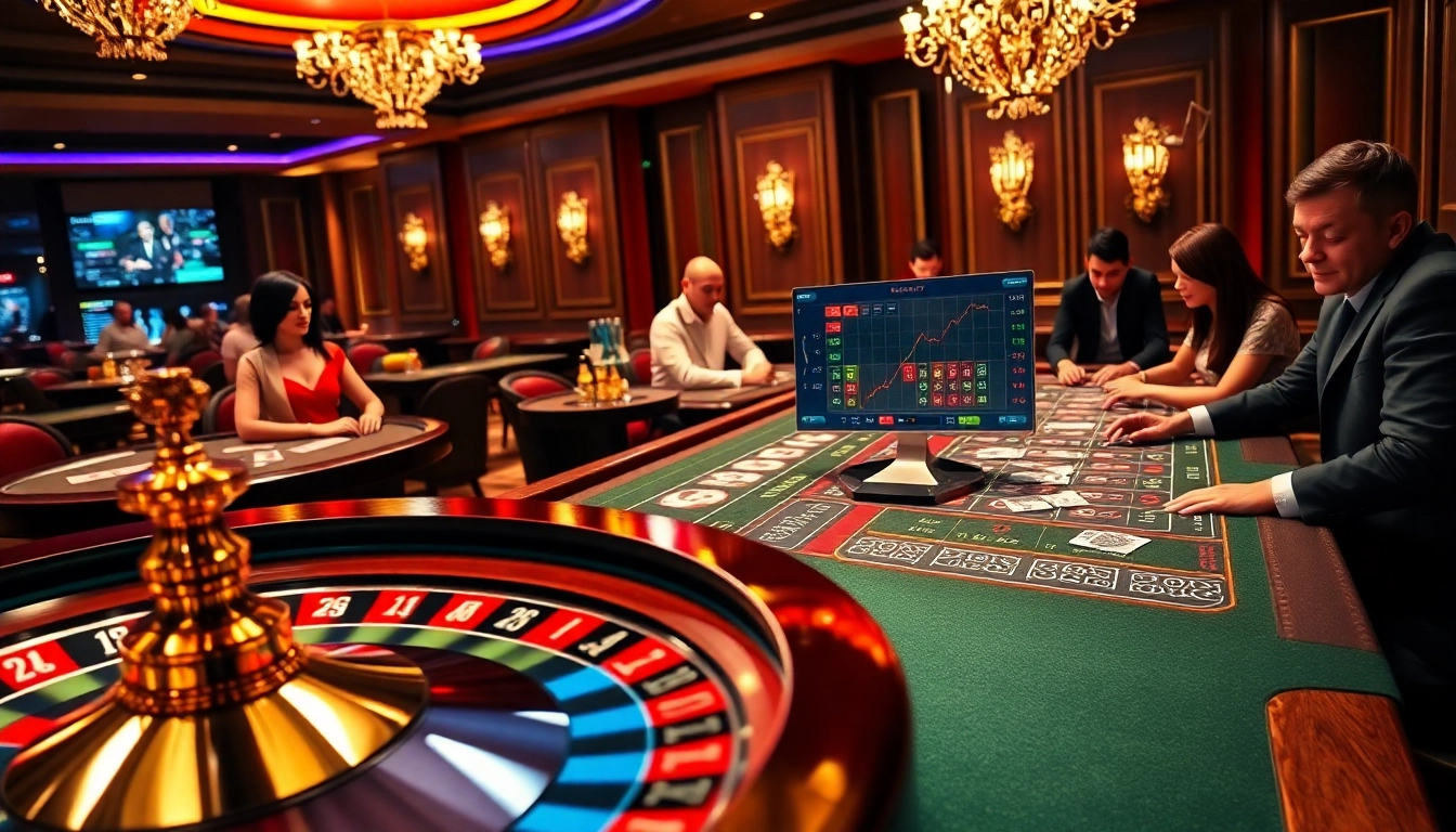 Experience thrilling gameplay at xxgg.br.com with vibrant casino tables and engaged players.