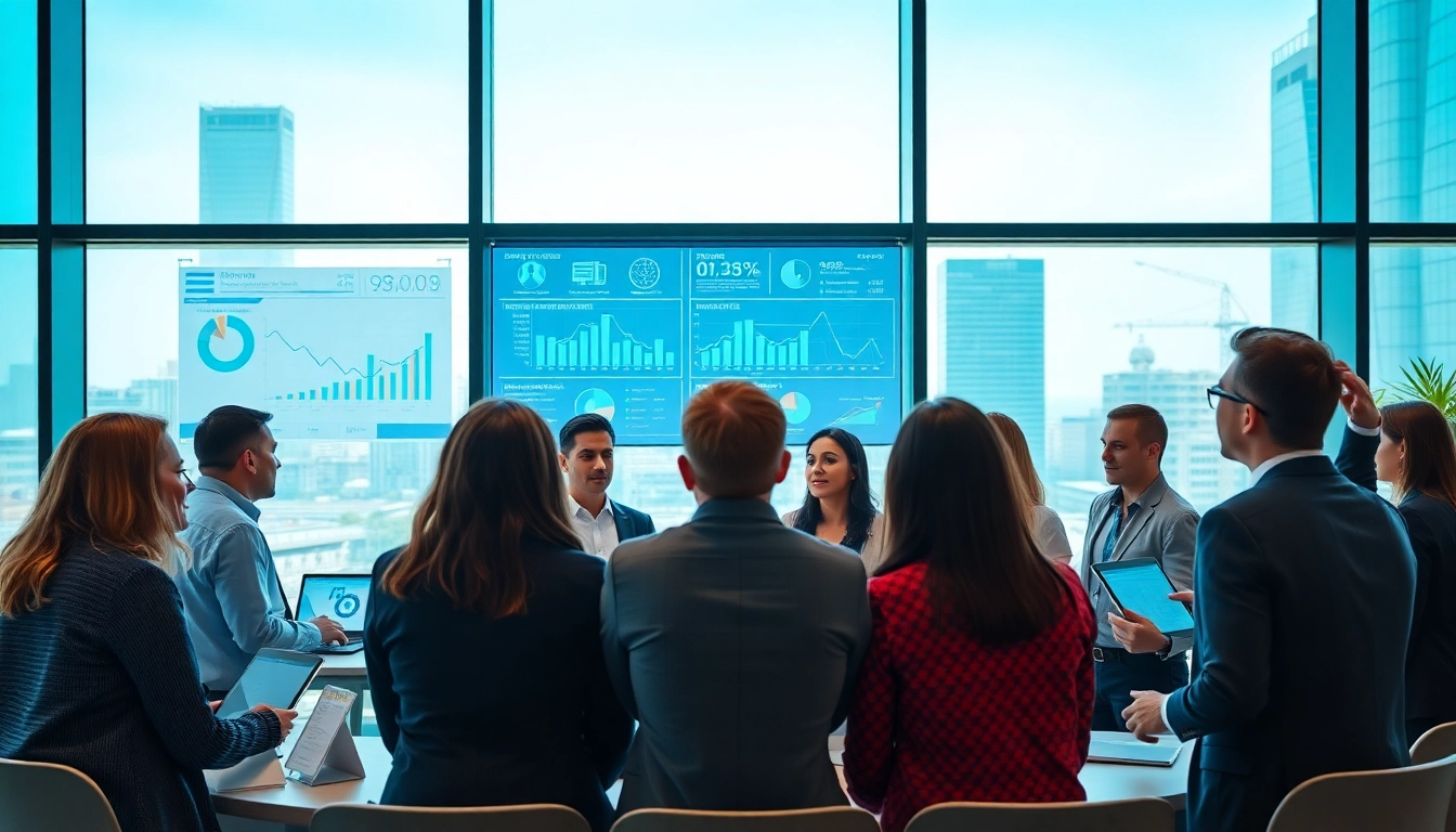 Marketingberatung im modernen Büro mit Experten bei der strategischen Diskussion.