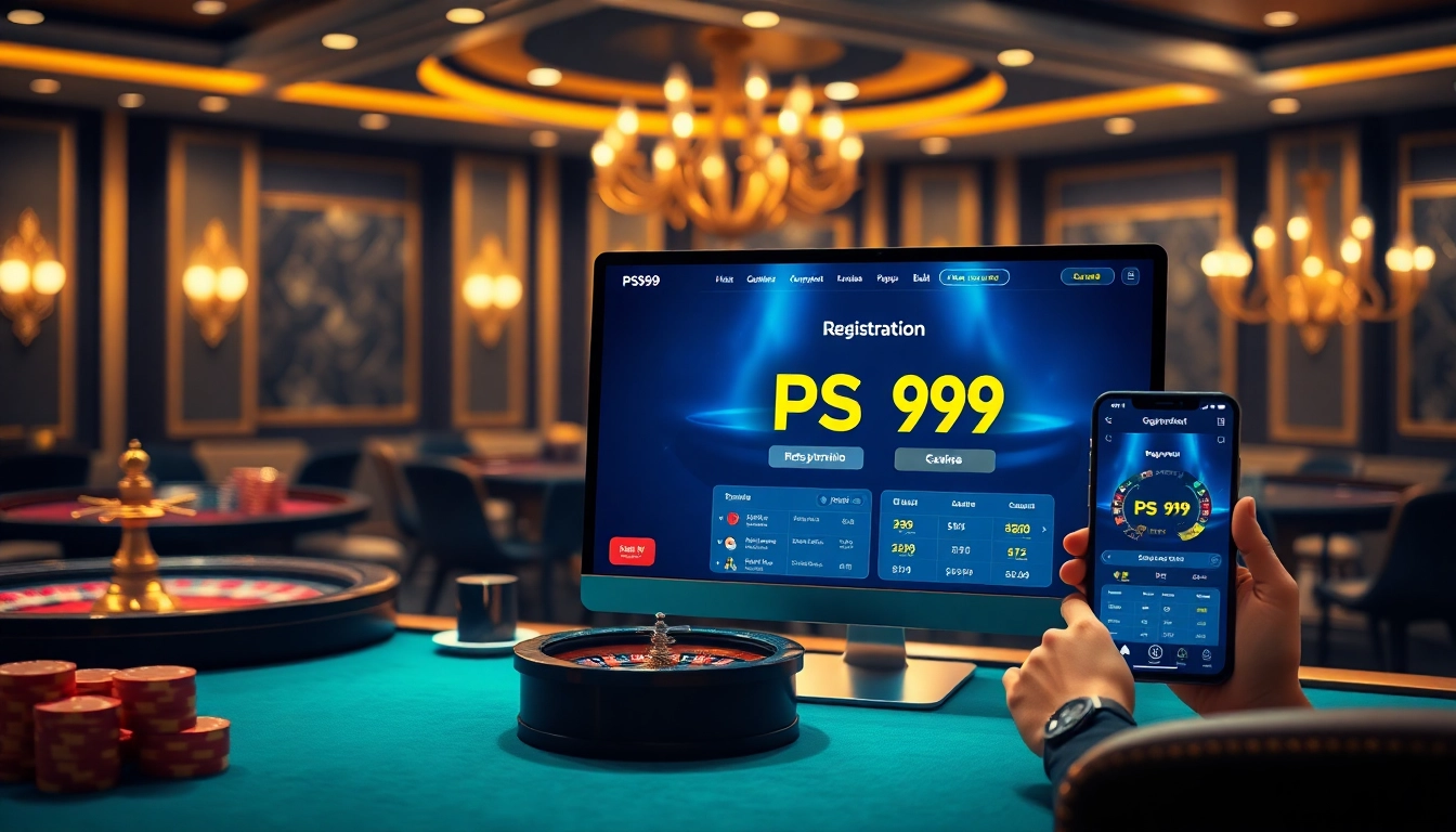 Experience Đăng Ký PS99 at a luxurious online casino with vibrant gaming elements.