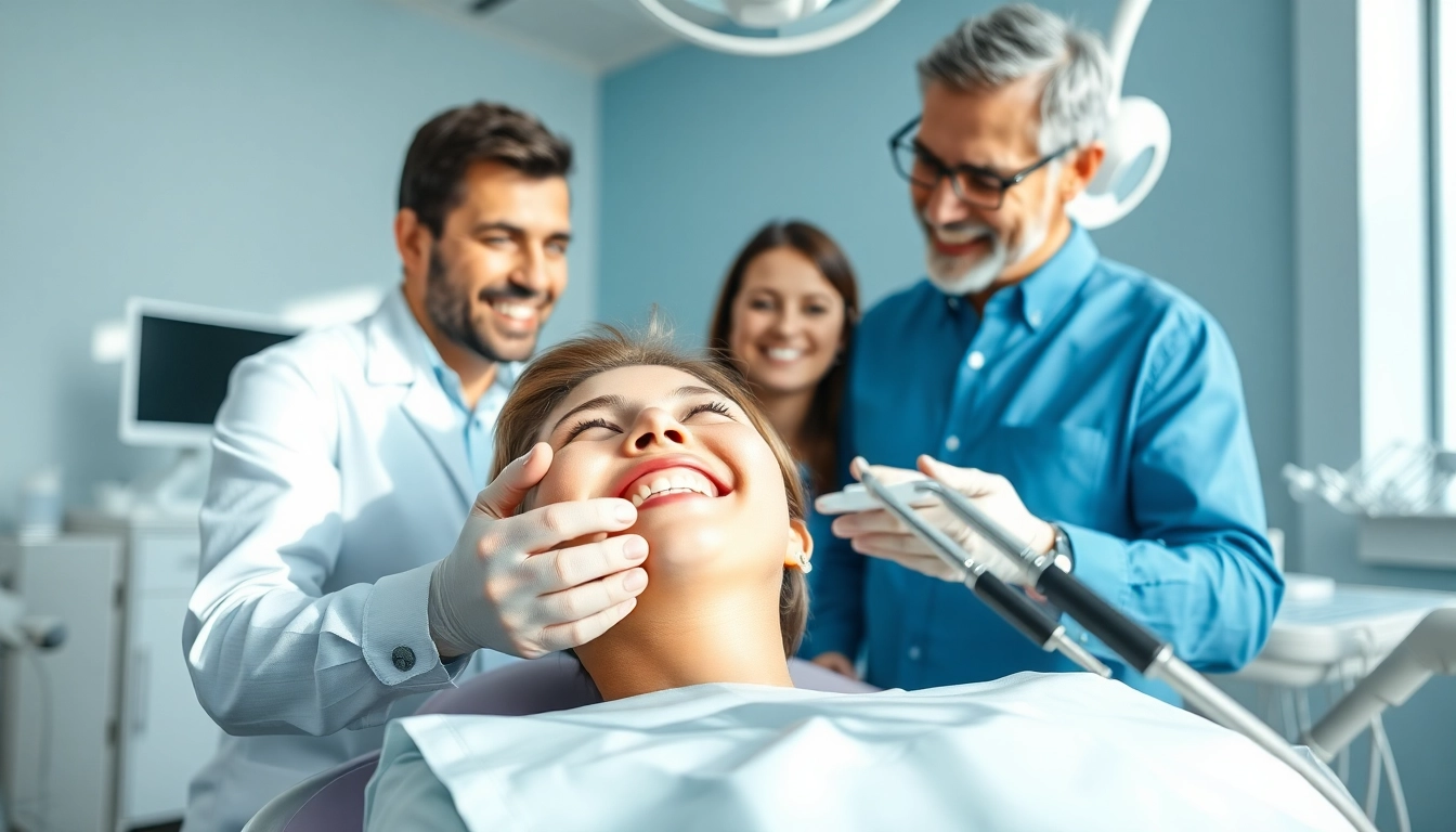 Orthodontist Edmonton providing care to a patient in a modern clinic environment.