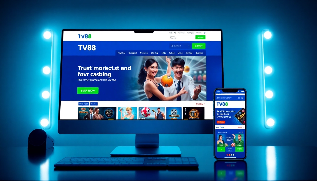 Experience the engaging gaming interface of TV88 with vibrant visuals and user-friendly design.