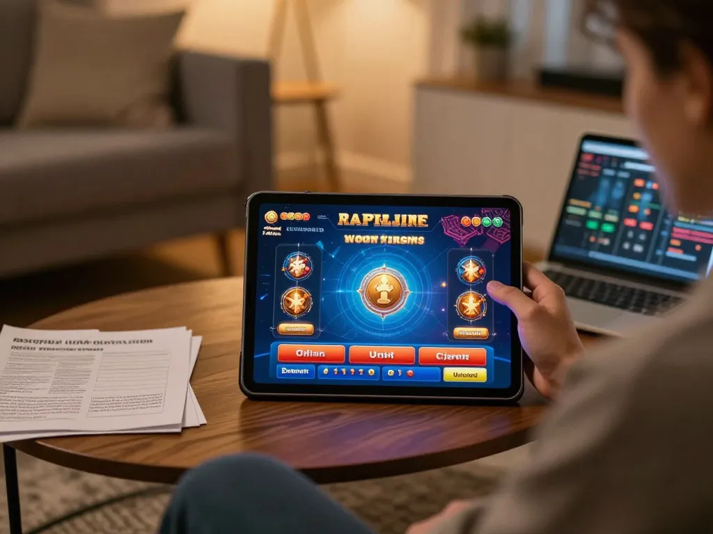 Engaged player exploring 789win link for online betting options while enjoying cozy home atmosphere