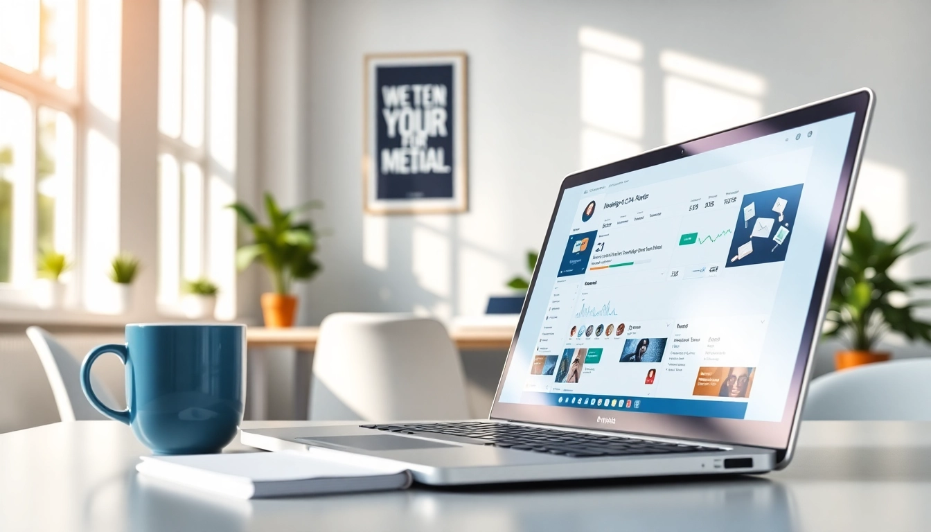 Optimize your Instagram SMM panel experience with a modern interface showcased in a bright office.