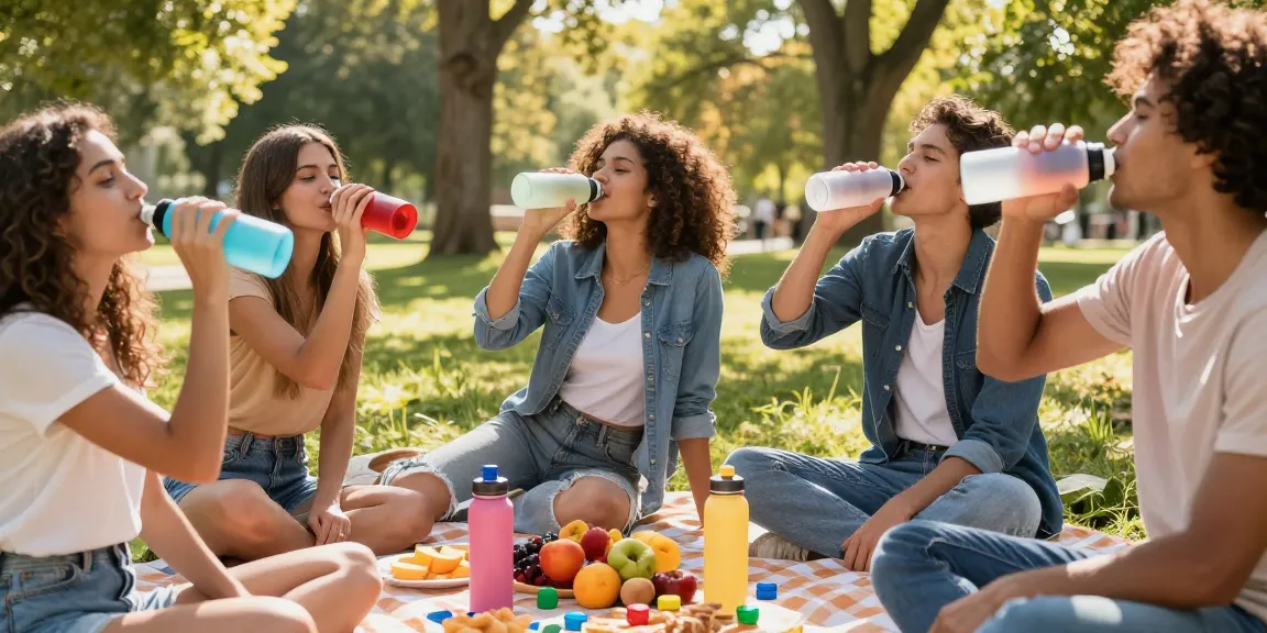 Scented water bottles enhance the picnic experience with fresh flavors and fun atmosphere.