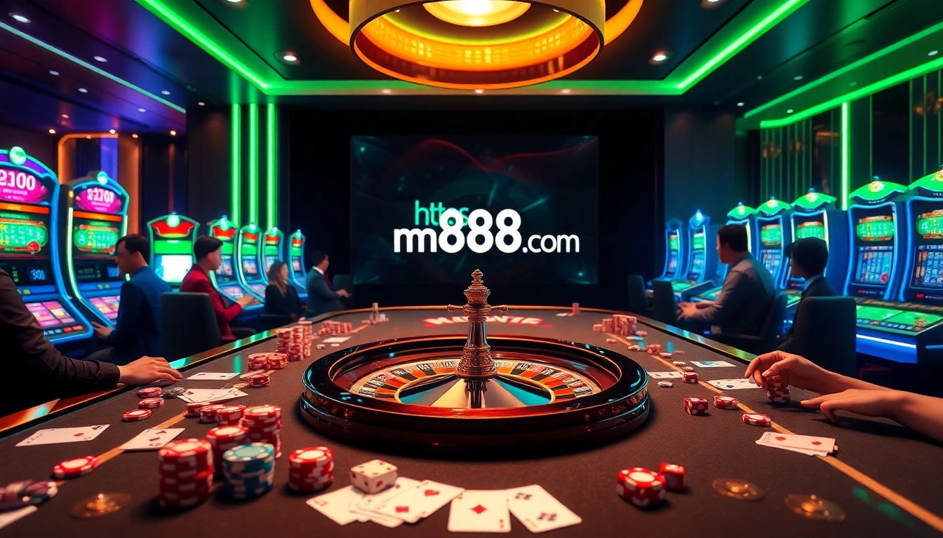 Experience the thrill of gambling at https://m88zo.com/ with poker tables, slot machines, and roulette wheels.