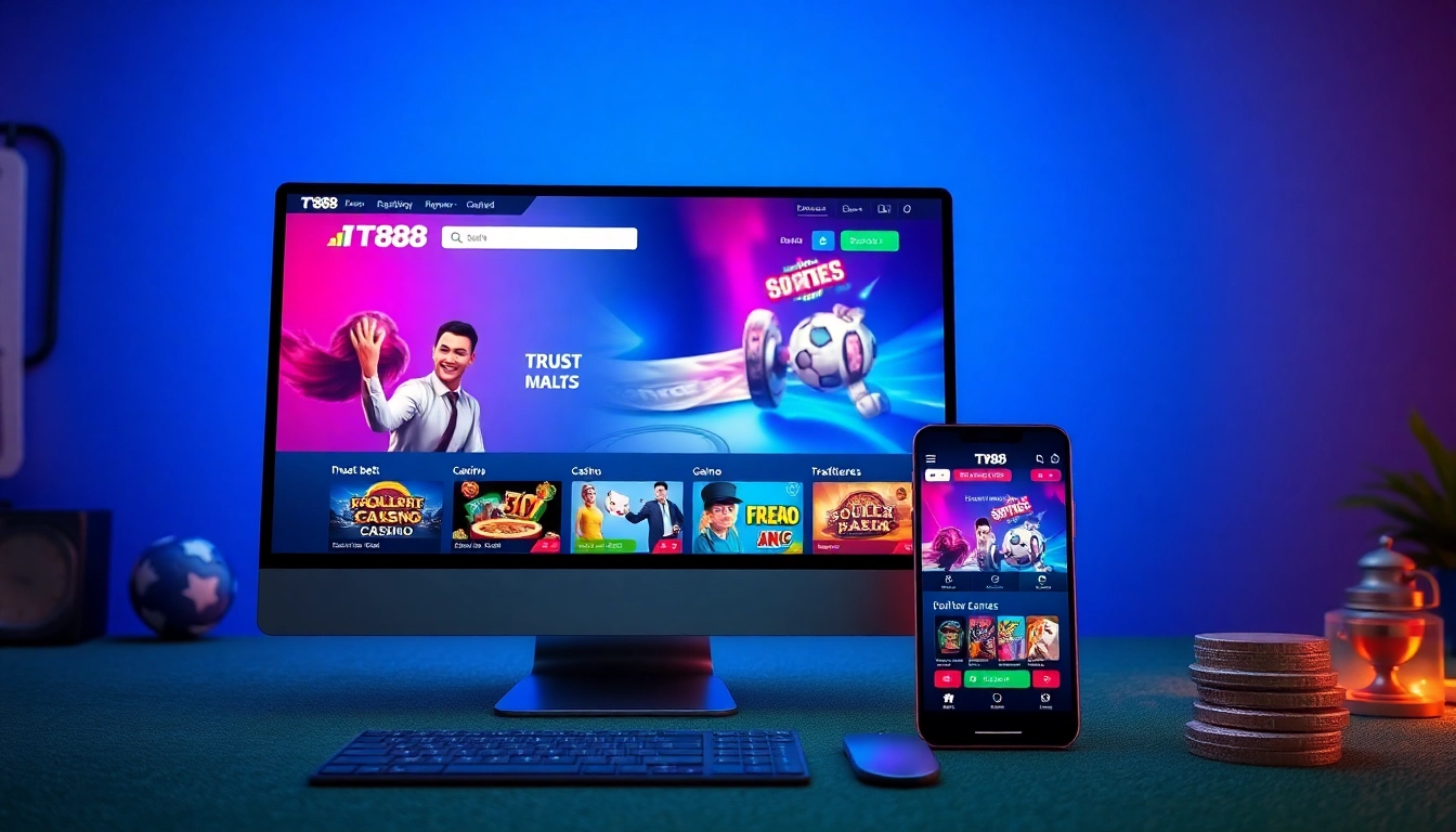 TV88 online gaming platform interface displaying vibrant game options and promotions.