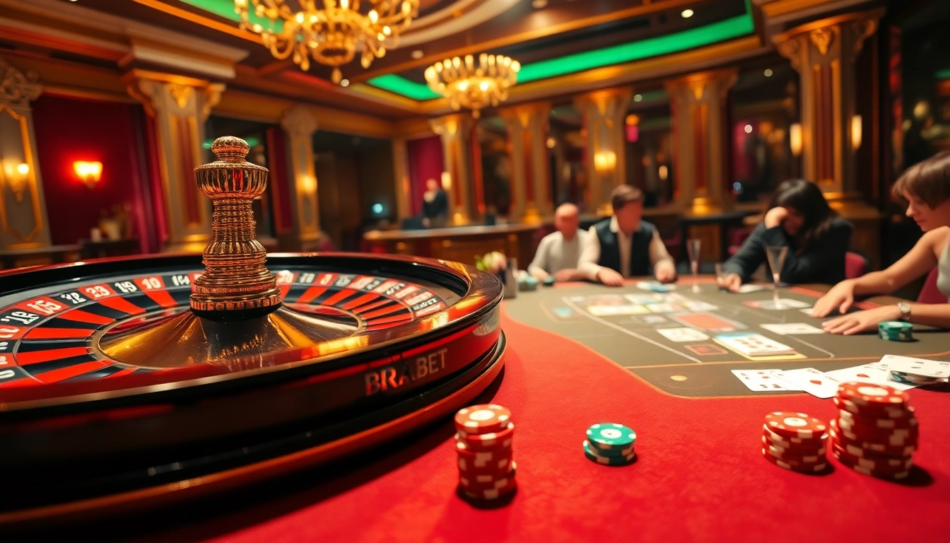Experience thrilling gambling action with BRABET’s modern online casino interface and gaming elements.