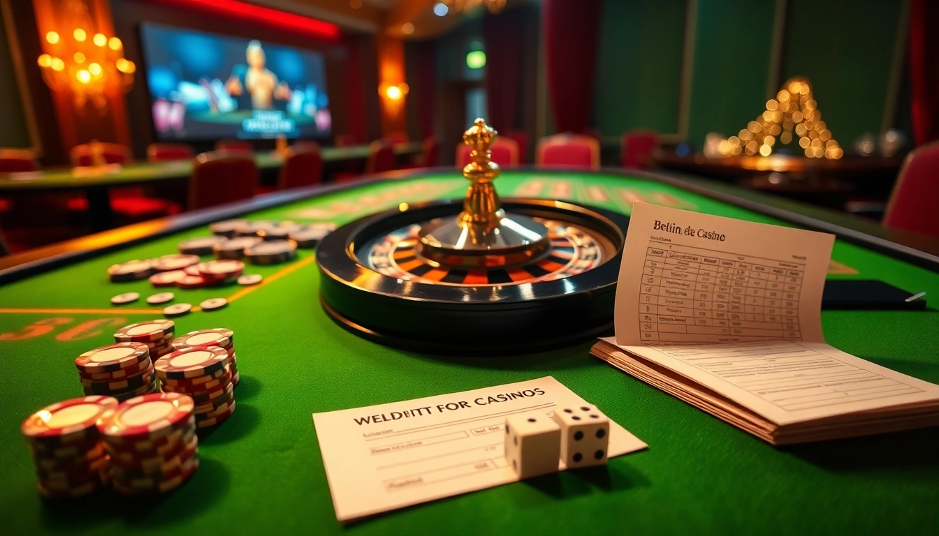 Engaging visual of SC88 cá cược showcasing an upscale casino table with roulette, chips, and betting slips.