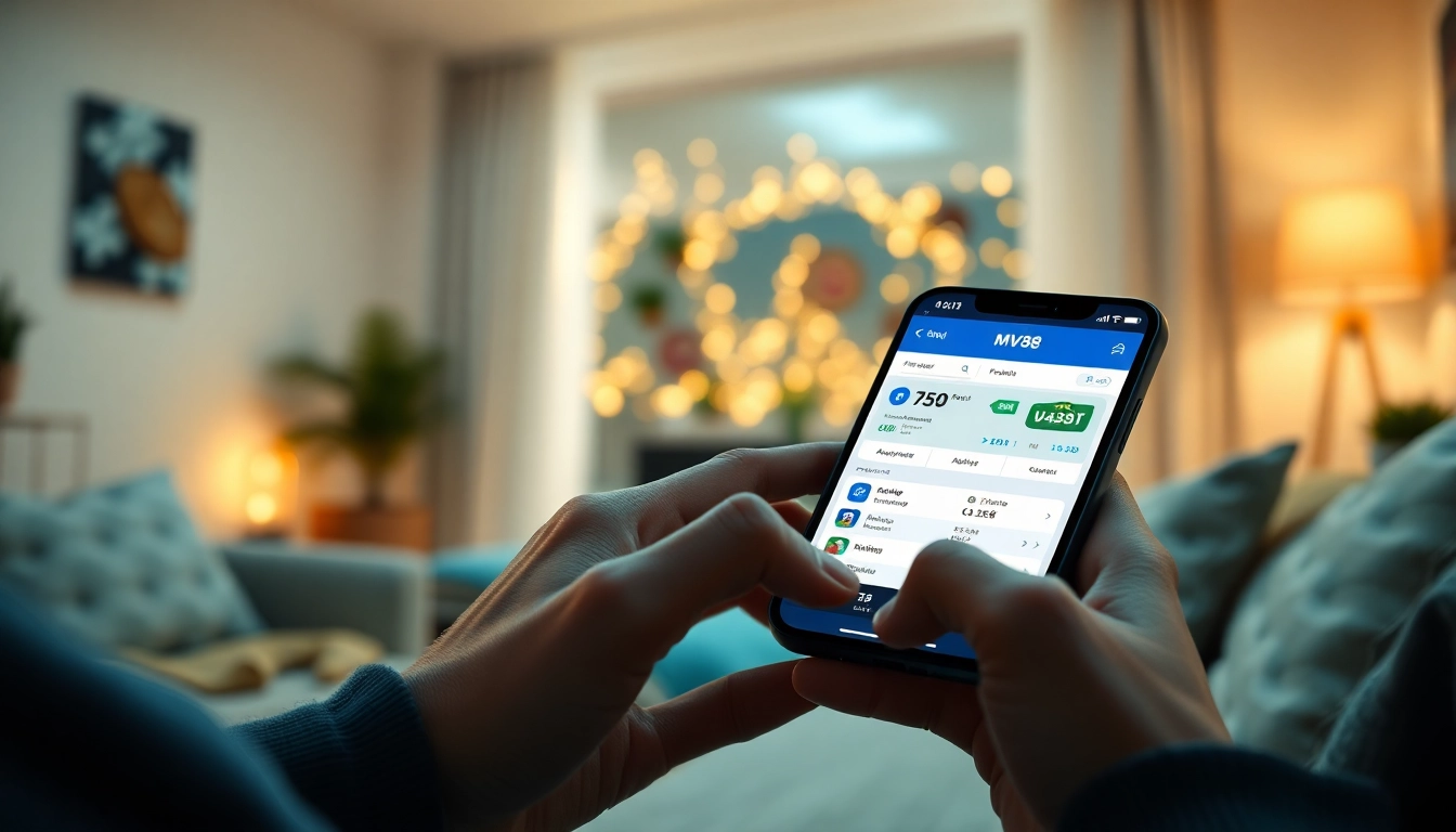 MV88 online betting platform interface showcasing USDT transactions in a cozy home setting.