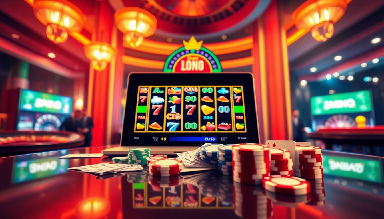 Experience high-stakes fun at https://8k8.us.com/ with vibrant online gaming visuals showcasing exciting casino elements.