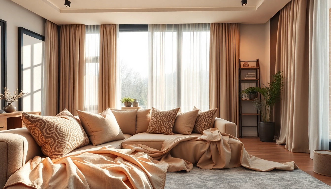 Stimulating luxe & structuurstoffen ideeën in een moderne, stijlvolle interieursetting.