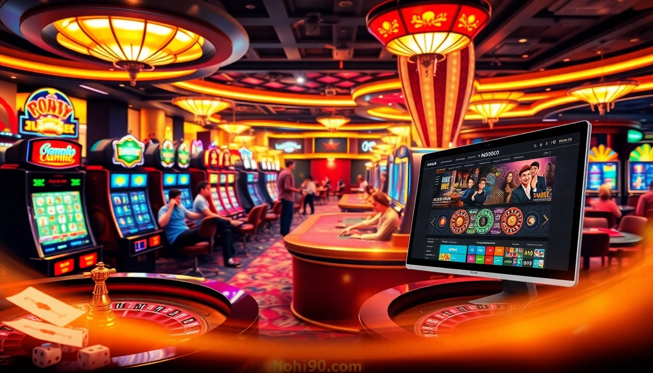 Experience thrilling games on nohu90 com with vibrant casino tables, slots, and engaging players.