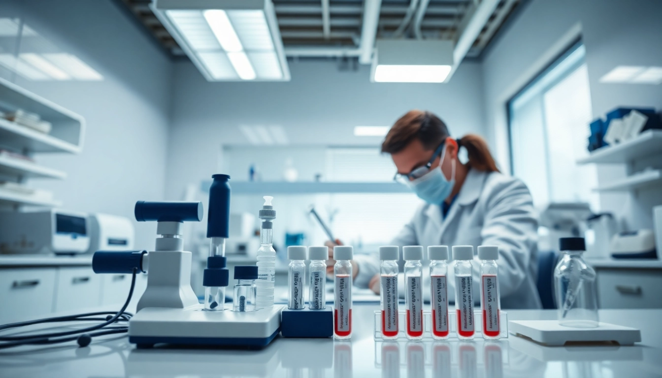 Performing insulin resistance testing Sydney with modern medical equipment in a professional lab setting.