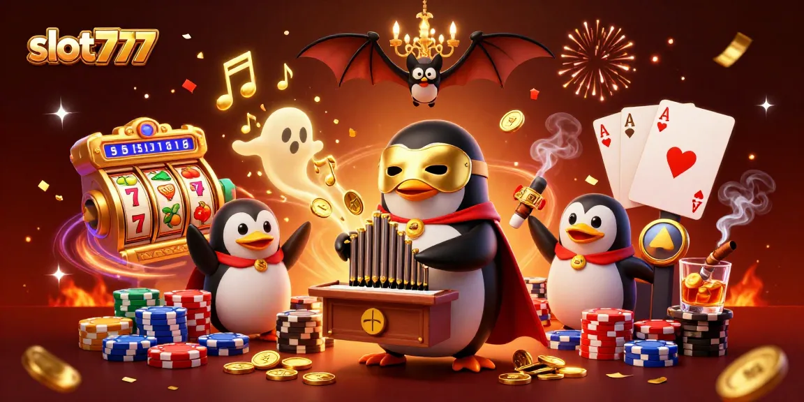 Slot777 menghadirkan ilustrasi 3D kasino dengan karakter unik, mesin slot dan efek magis menawan.