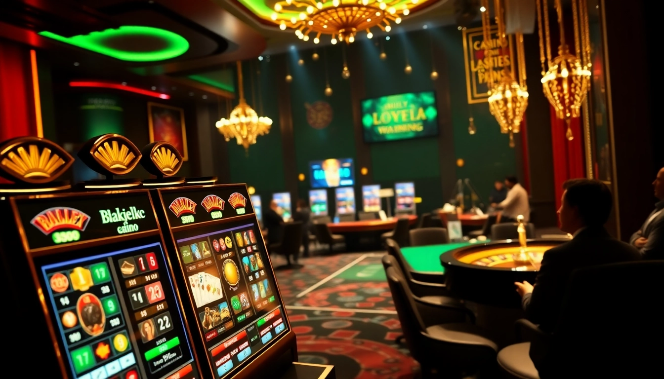 Vivez des jeux d'argent en ligne palpitants dans un casino en ligne vibrant avec des jeux classiques et des machines à sous colorées.