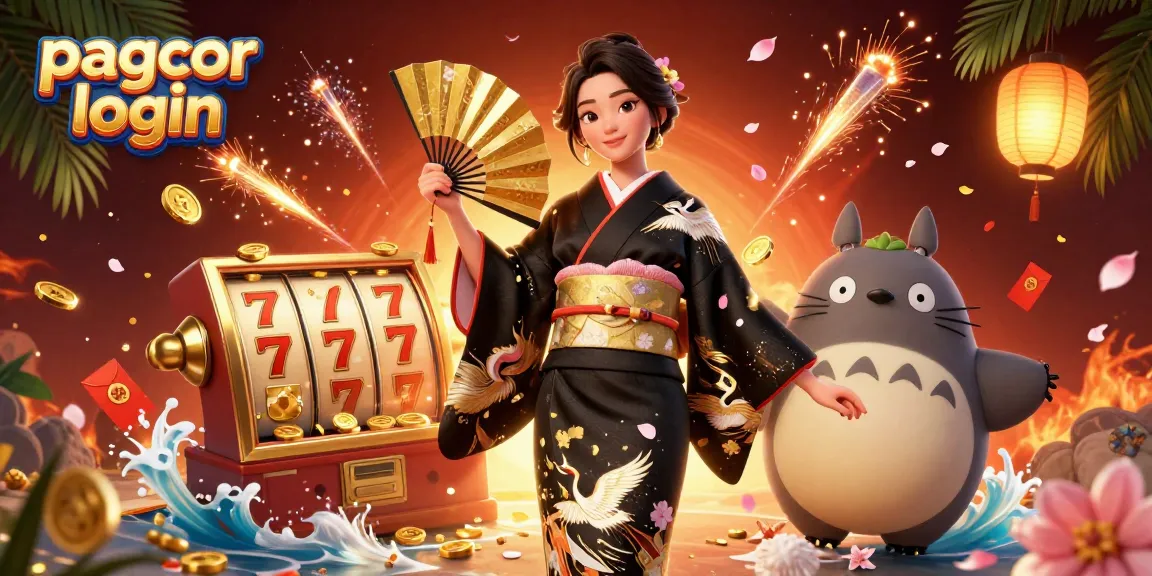 Engage with the excitement of pagcor login through a vibrant 3D illustration featuring games and traditional elements.