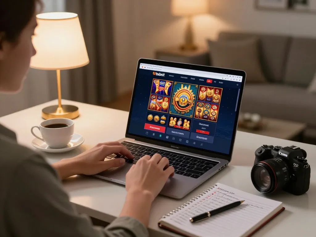 Engaging in online gaming on thabet at home, showcasing strategic planning and comfortable atmosphere.