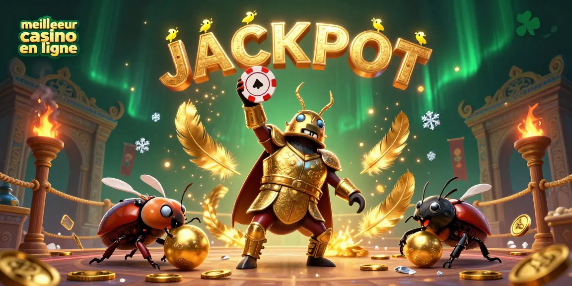 Découvrez le meilleur casino en ligne avec un scarabée guerrier et un beau décor vibrant.