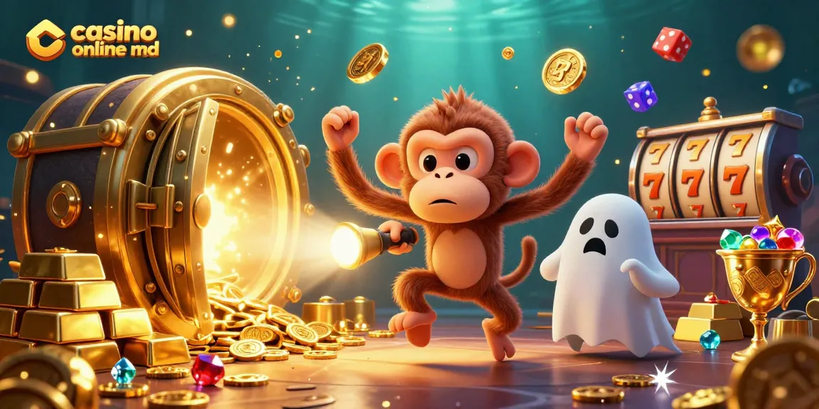 Îmbarcă-te în aventura jocurilor la casino online md cu monede aurii și un cățel vânzător de fantome.