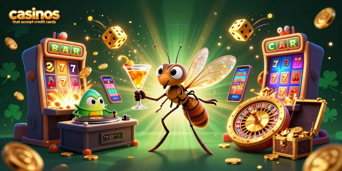 Engage with casinos that accept credit cards featuring vibrant slot games and lively casino characters.